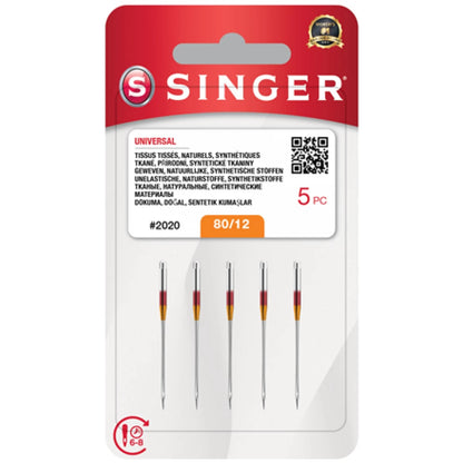 Singer Universal Needle 5 Pack Size 80/12